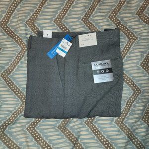 NWT Perry Ellis Portfolio Gray Plaid Dress Slacks 36x30